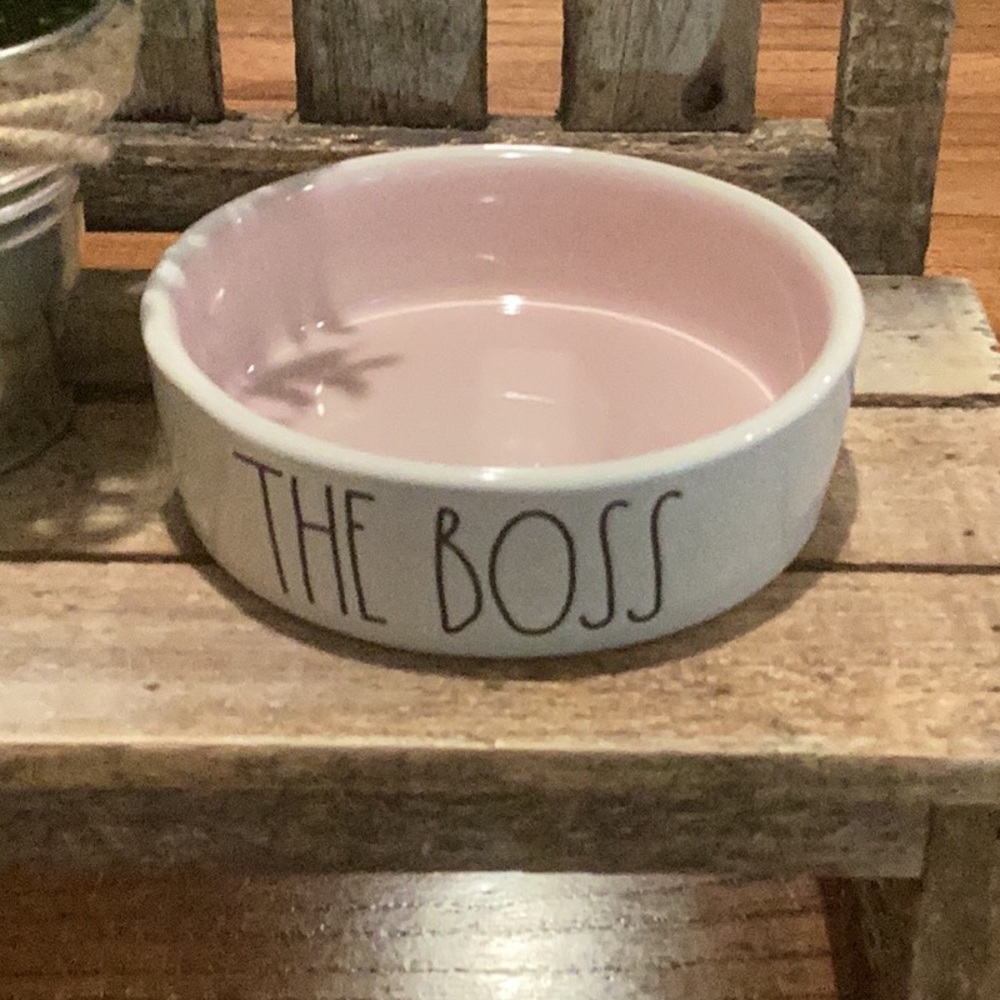 Rae Dunn THE BOSS Pet Bowl